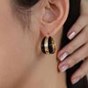 Picture of Ostuni Black Hoops Earrings